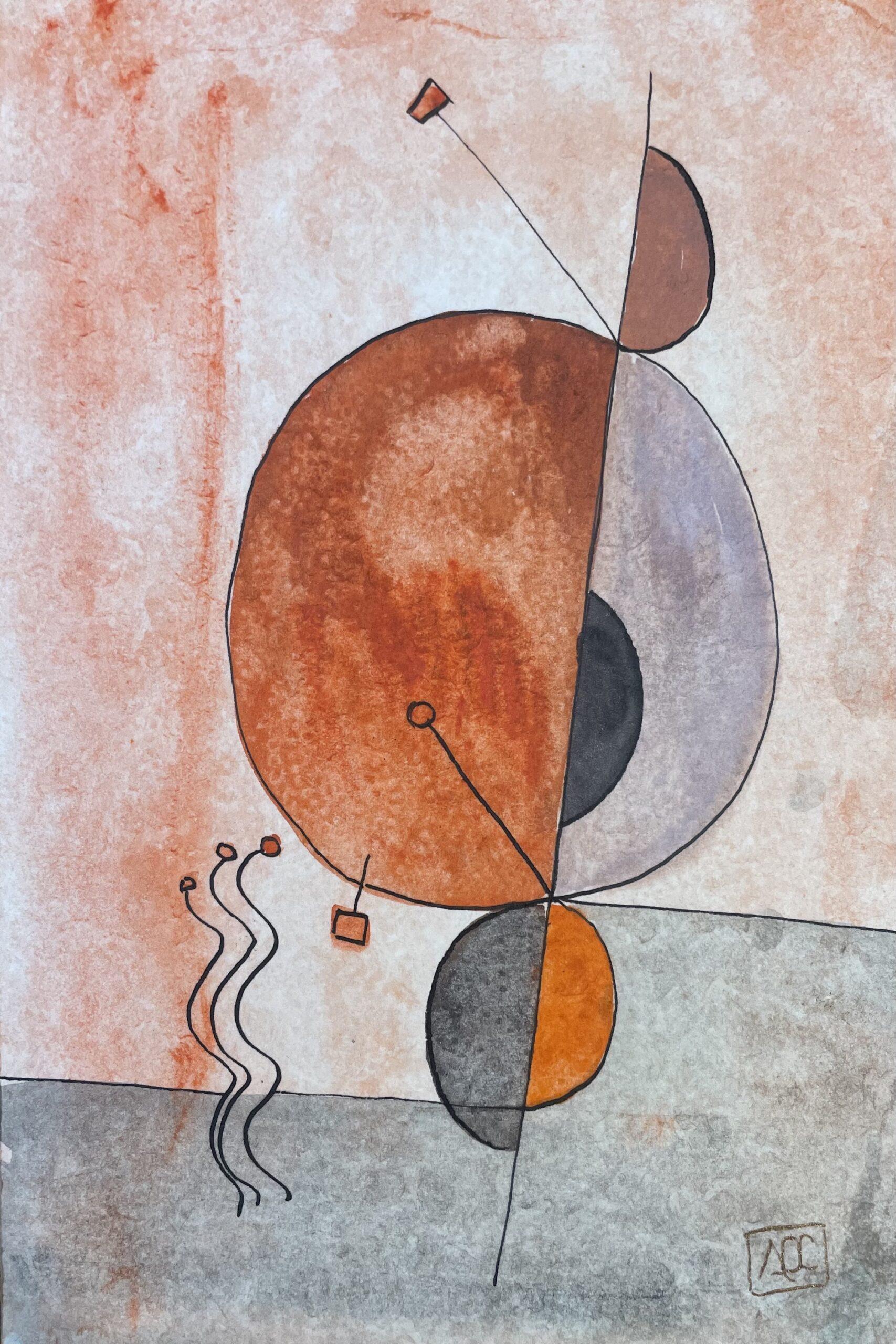 Abstract synesthetic painting inspired by Kandinsky’s color theory and musical harmony. Contemporary art exploring the connection between music and visual form.